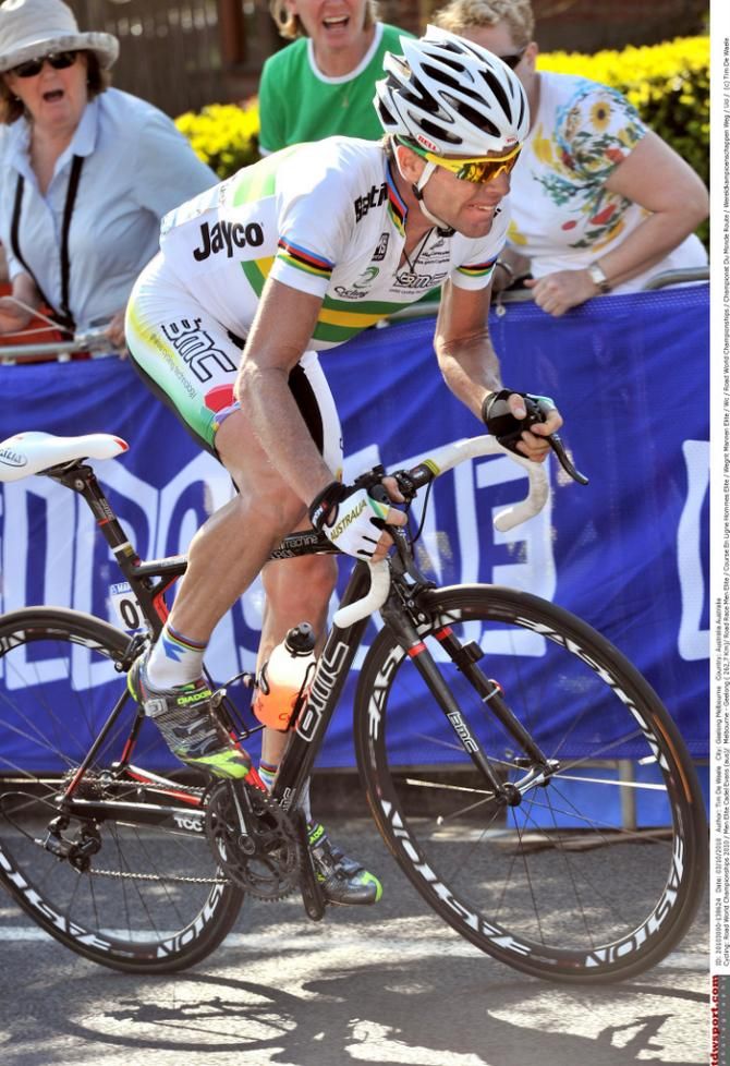 Cadel Evans during the 2010 Geelong World Champsionships