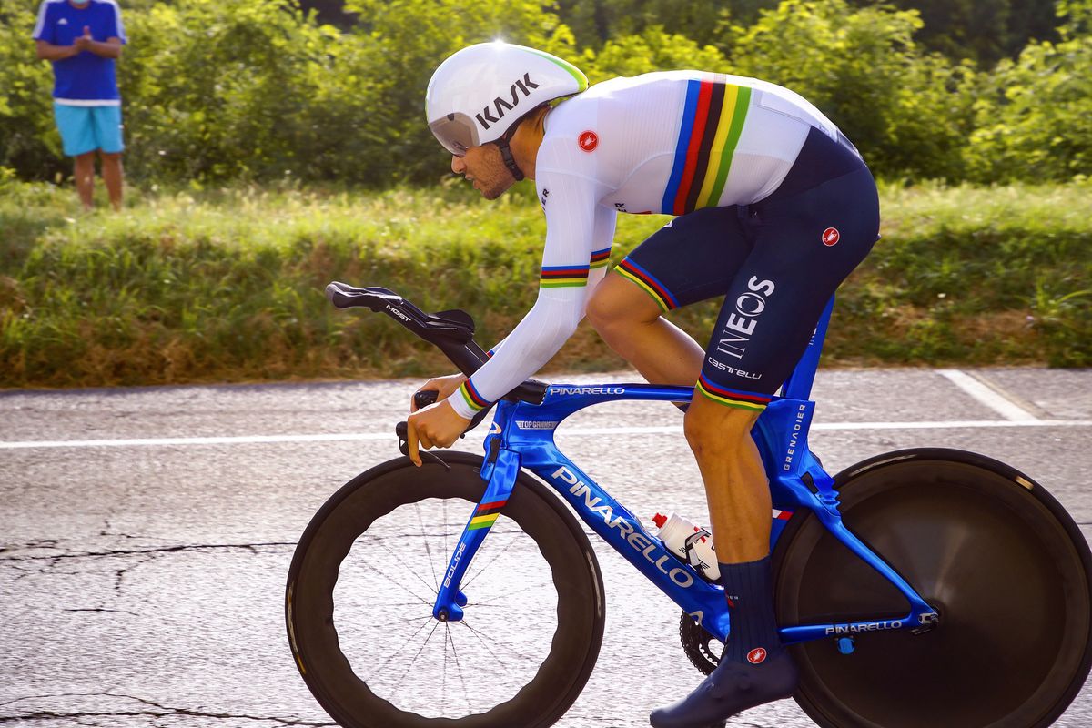 Campionati Italiani Ciclismo su Strada 2021 Faenza Men Elite 457 km 18062021 Filippo Ganna ITA Ineos Grenadiers photo Roberto BettiniBettiniPhoto2021