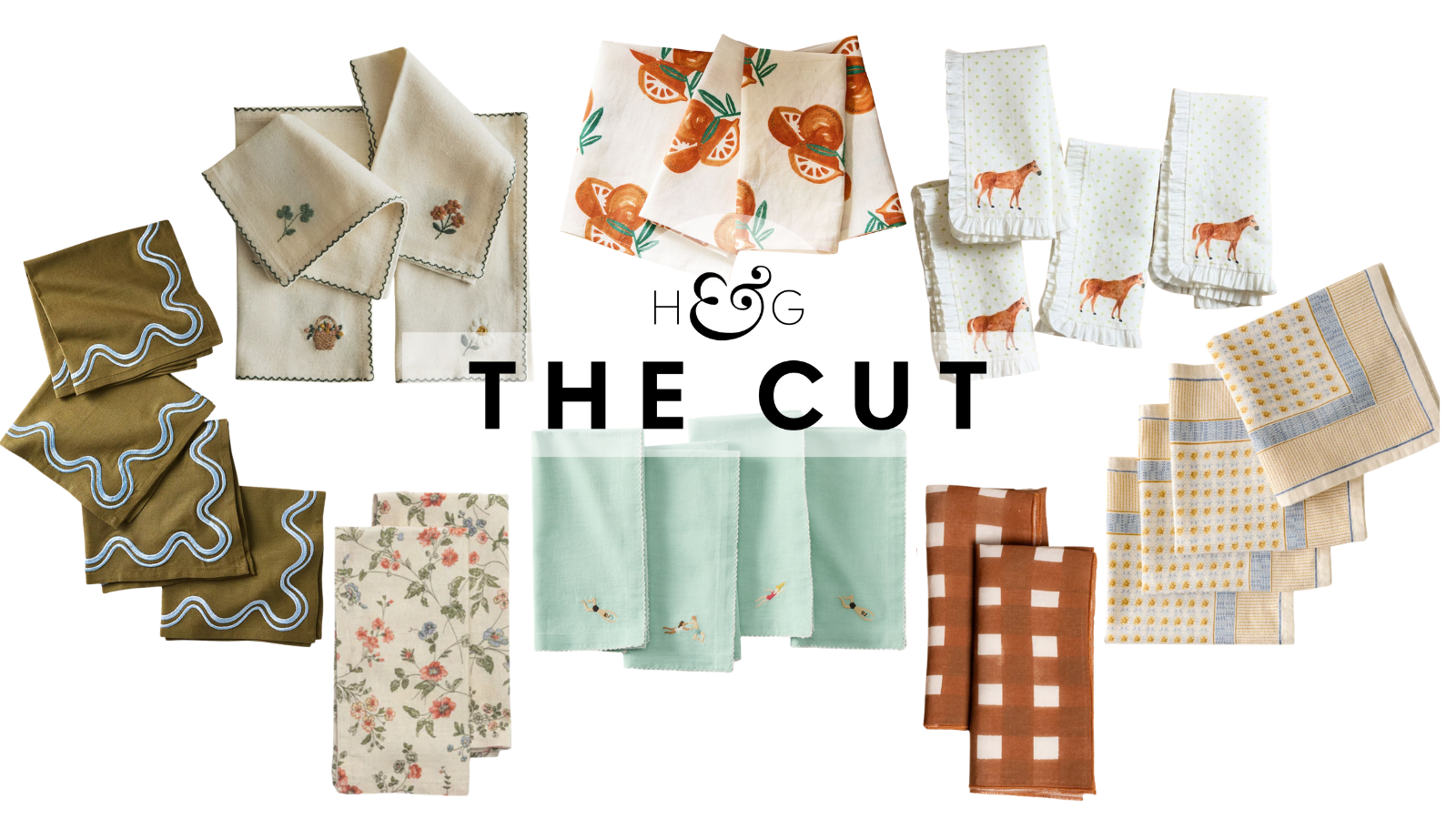 an assortment of cloth napkins