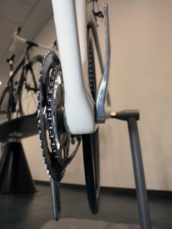 Hanka Kupfernagel's time trial machine is a true Walser - complete with the extra-narrow bottom bracket and all.