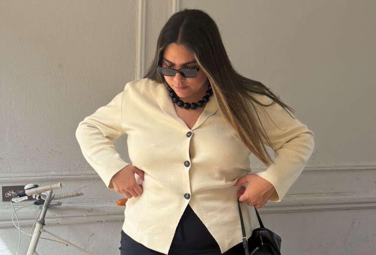 Photo of editor Ana Escalante at Copenhagen Fashion Week.