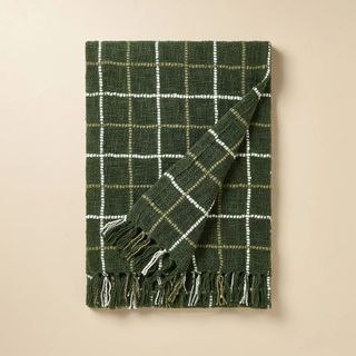 Plaid Woven Throw Blanket Green - Hearth & Hand™ with Magnolia