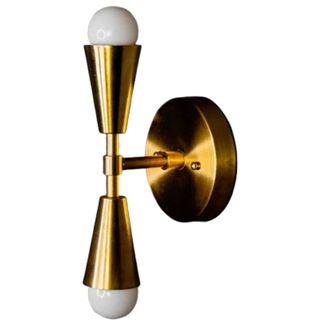 brass up and down wall light