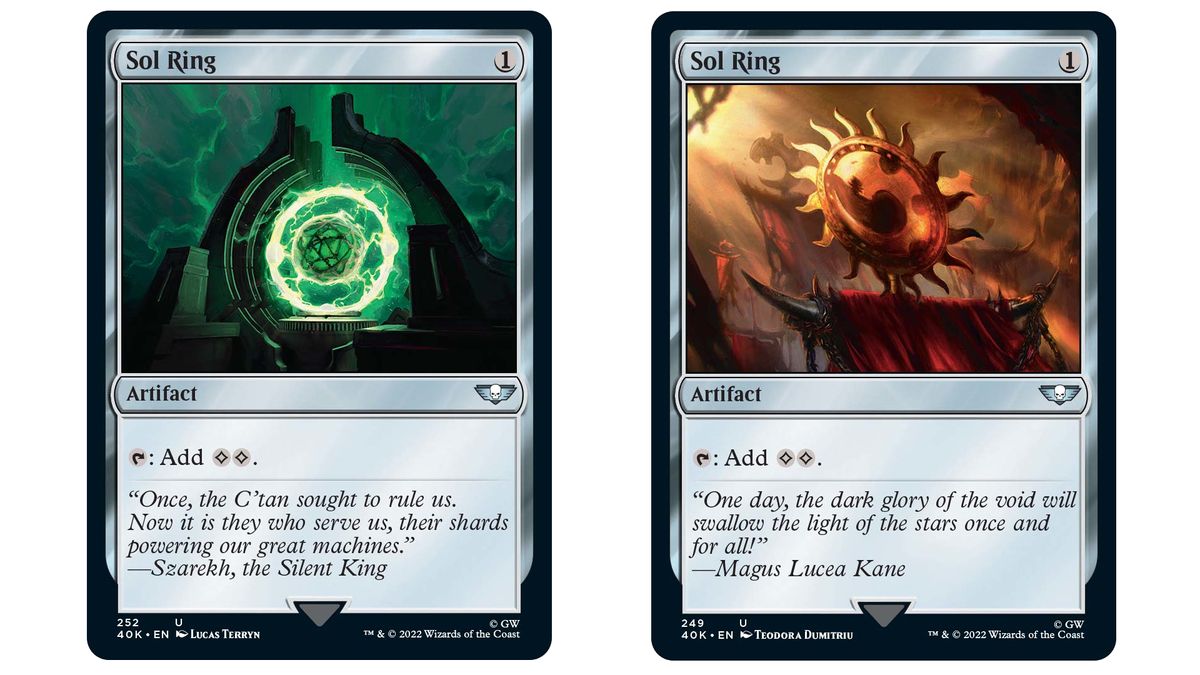 mtg universes beyond 40k card list Magic: The Gathering Beyond: Warhammer 40,000 Commander Deck – Necron Dynasties : Toys & Games The Best New Cards Of