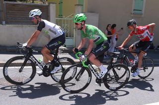 Mark Cavendish and Data Dimension's Bernie Eisel spent the majority of stage 8 out the back of the peloton