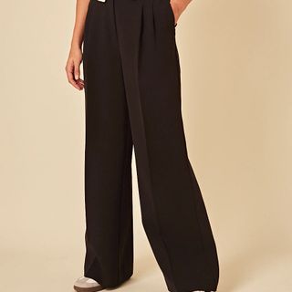 Black Tailored Crepe Trousers