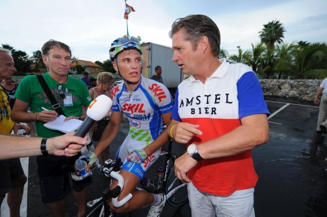 Race organiser Leo Van Vliet with Marcel Kittel in 2011