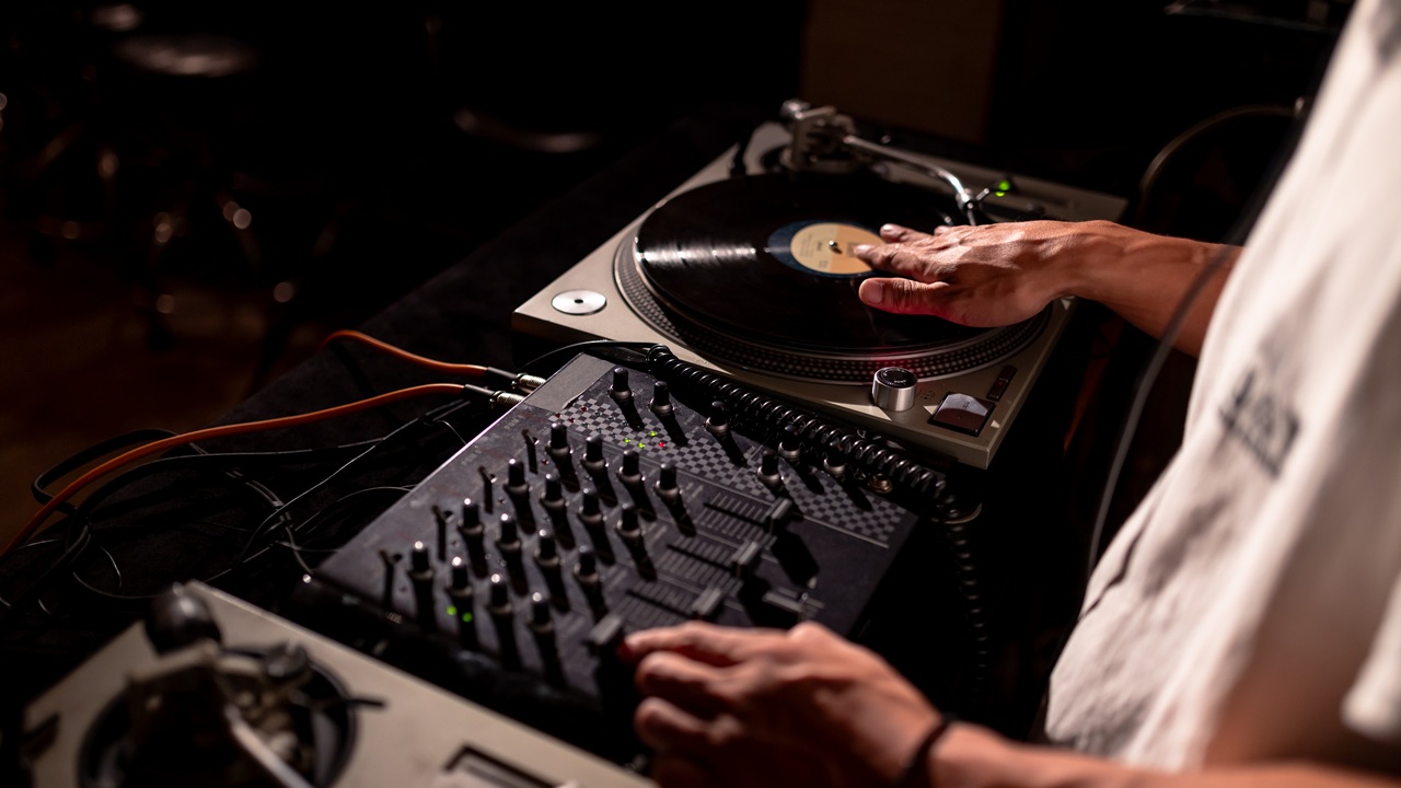Turntable stock image