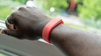 Fitbit Air secured around a wrist