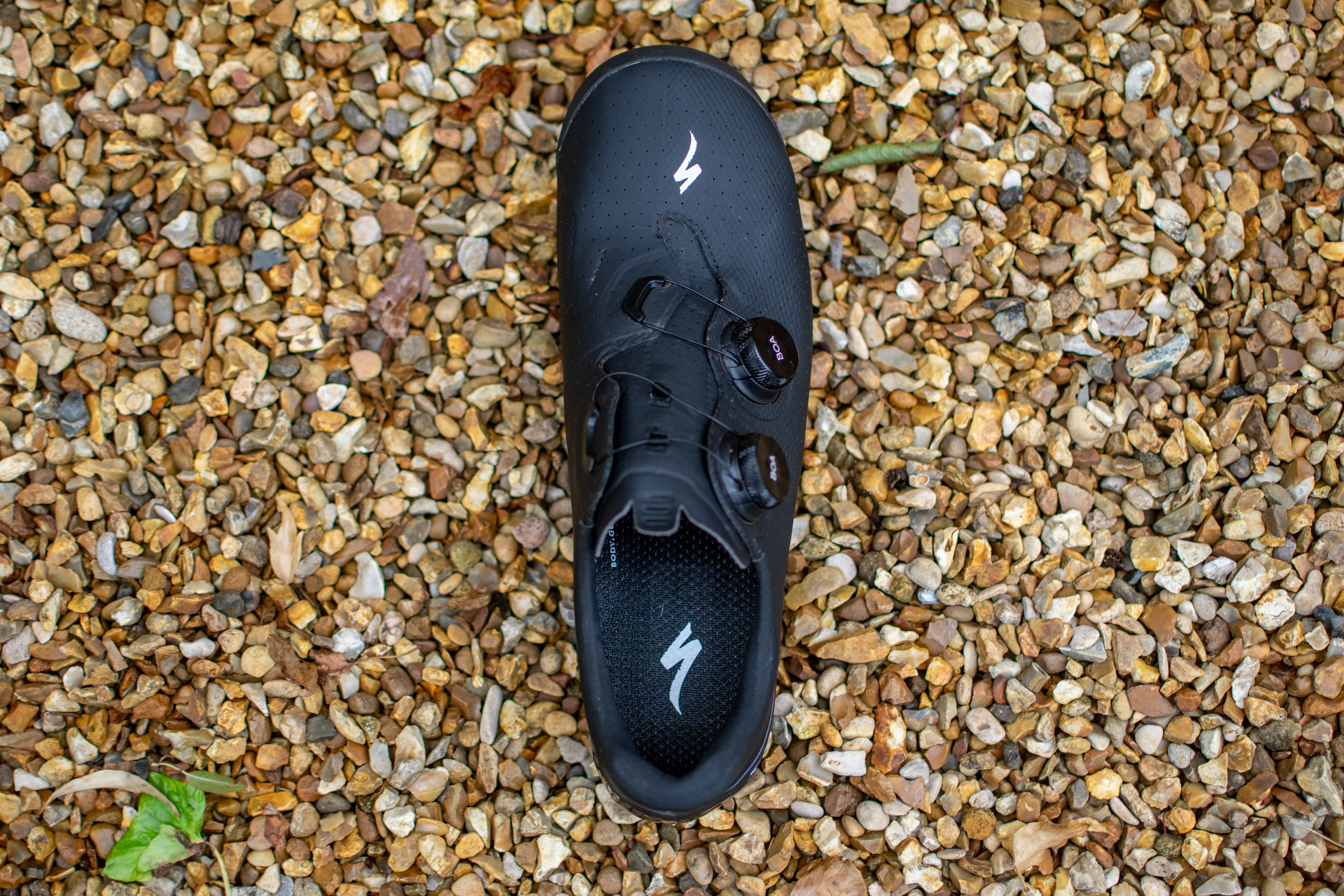 A black Specialized S-Works Recon shoe 