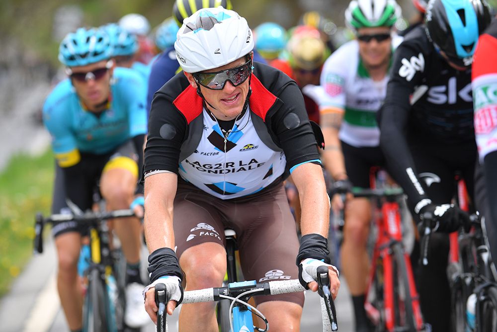 Mathias Frank in the bunch during stage 1 at Tour de Romandie