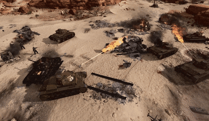 Gif of tanks fighting in Company of Heroes 3