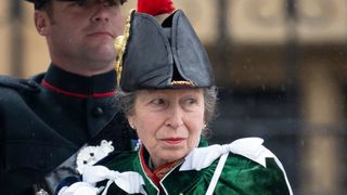 Princess Anne, Princess Royal, arrives at Westminster Abbey