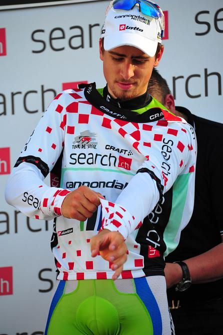 Sprint leader Peter Sagan on the podium