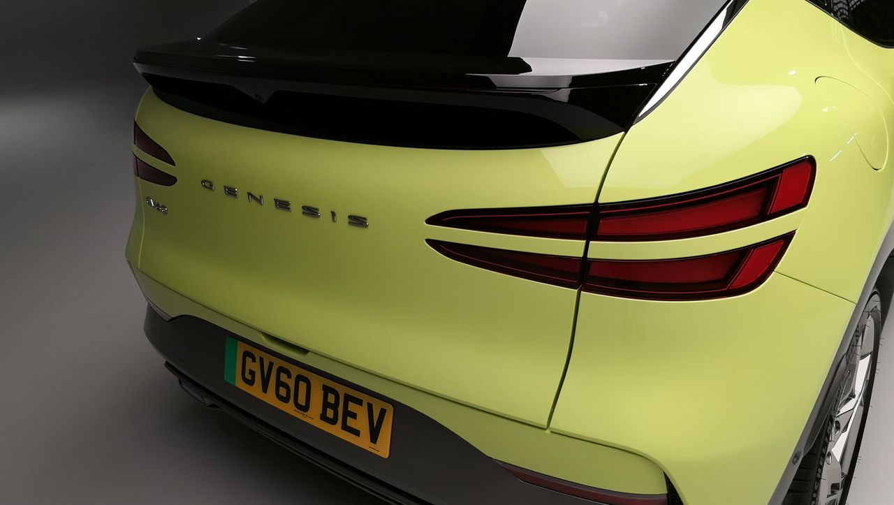 Close-up of rear of the Genesis GV60