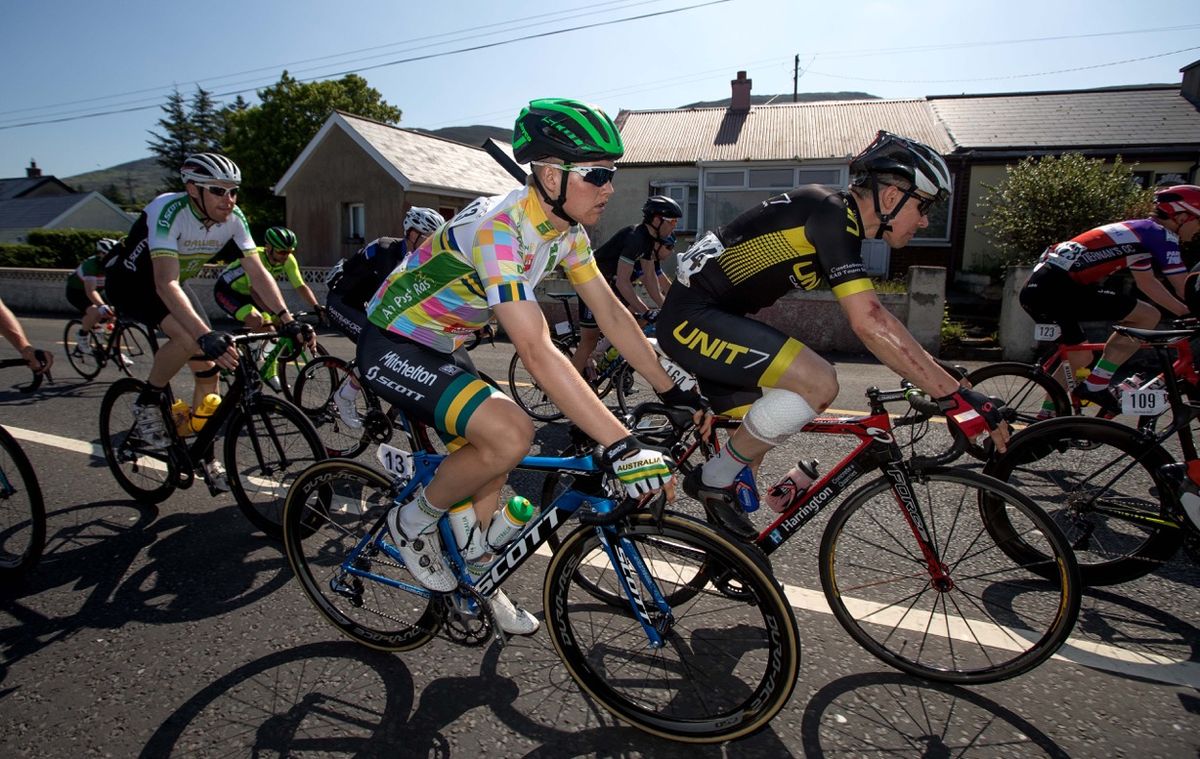 Michael Storer (Australia) in the KOM jersey during the stage