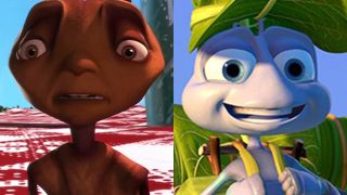 Antz on the right, A Bug's Life on the right