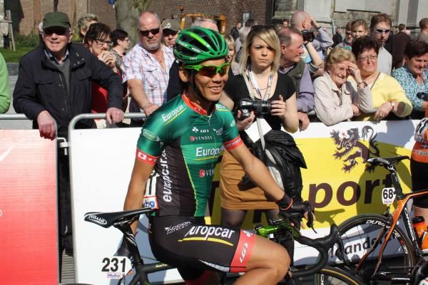 Yukiya Arashiro (Europcar) before the start of E3 Harelbeke.