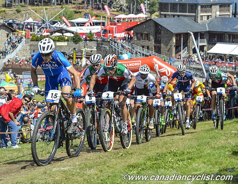 Andrea Tiberi (Italy) at the front at the start