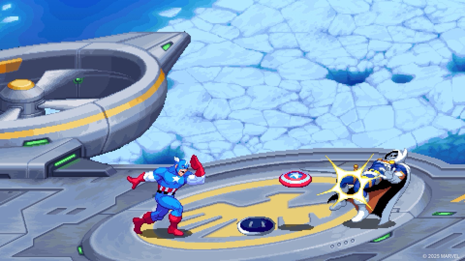 Captain America fights Taskmaster in Marvel Cosmic Invasion