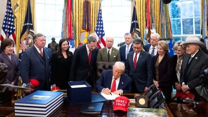 President Donald Trump signs fiscal 2026 spending package