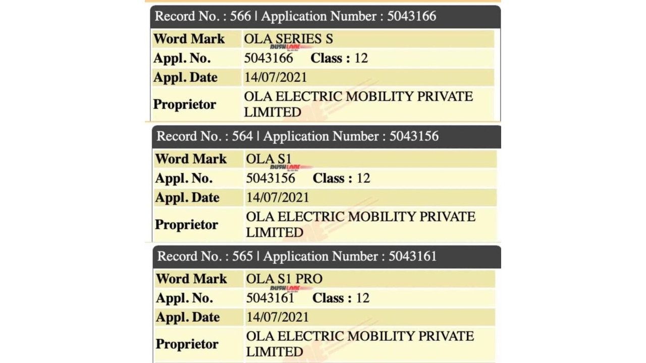 Ola Series S registration