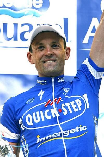 C&eacute;dric Vasseur (Quickstep-Innergetic) on the podium.