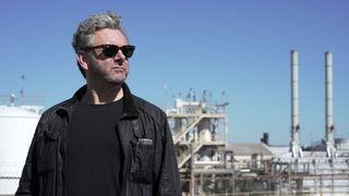 Michael Sheen in promotional image for his doc "Buried With Michael Sheen"