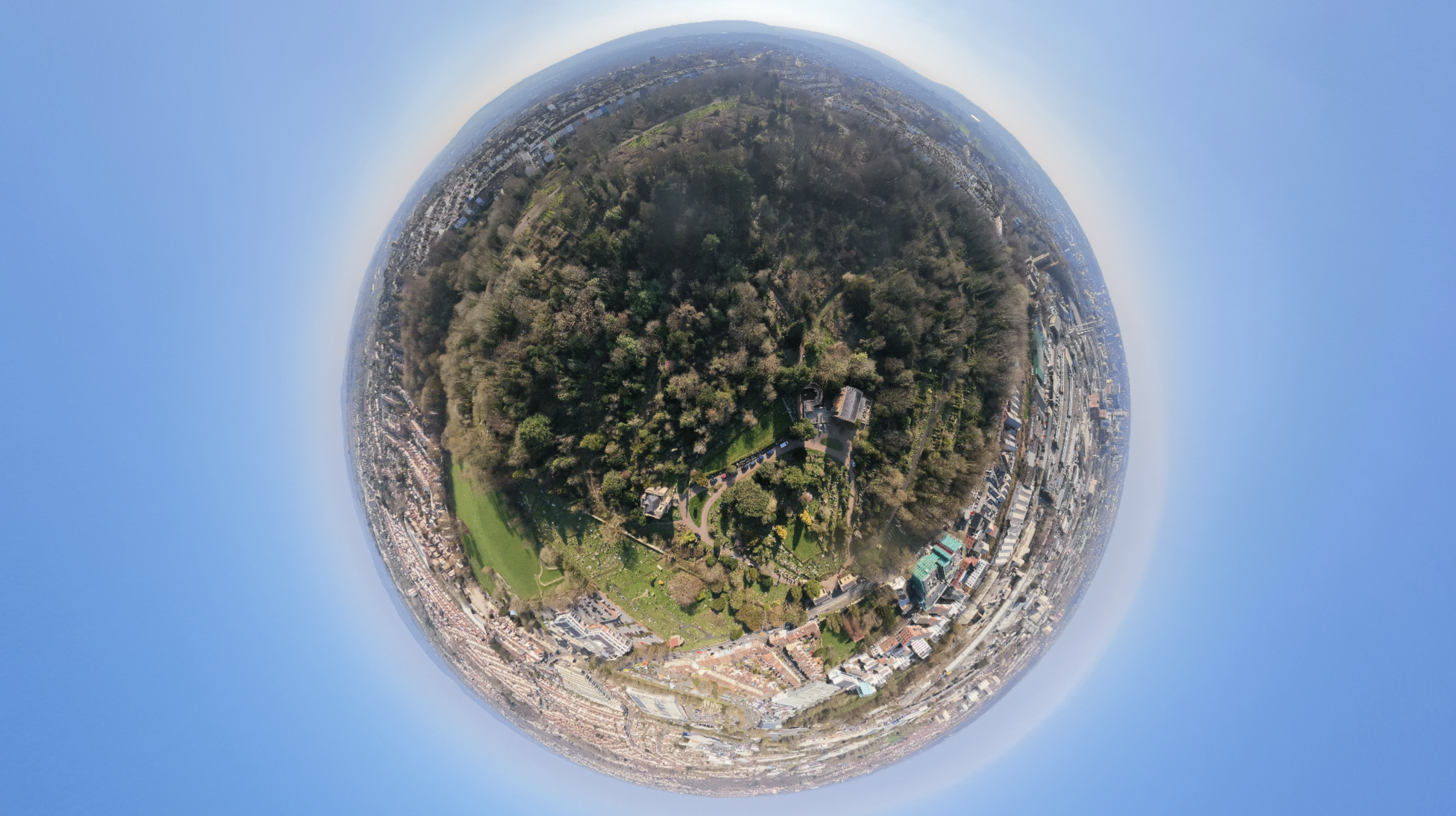 A photo taken on a DJI Avata 360 360-degree drone