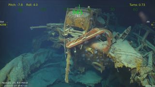 Screenshot from footage of the wreck of USS Juneau Located by R/V Petrel Team