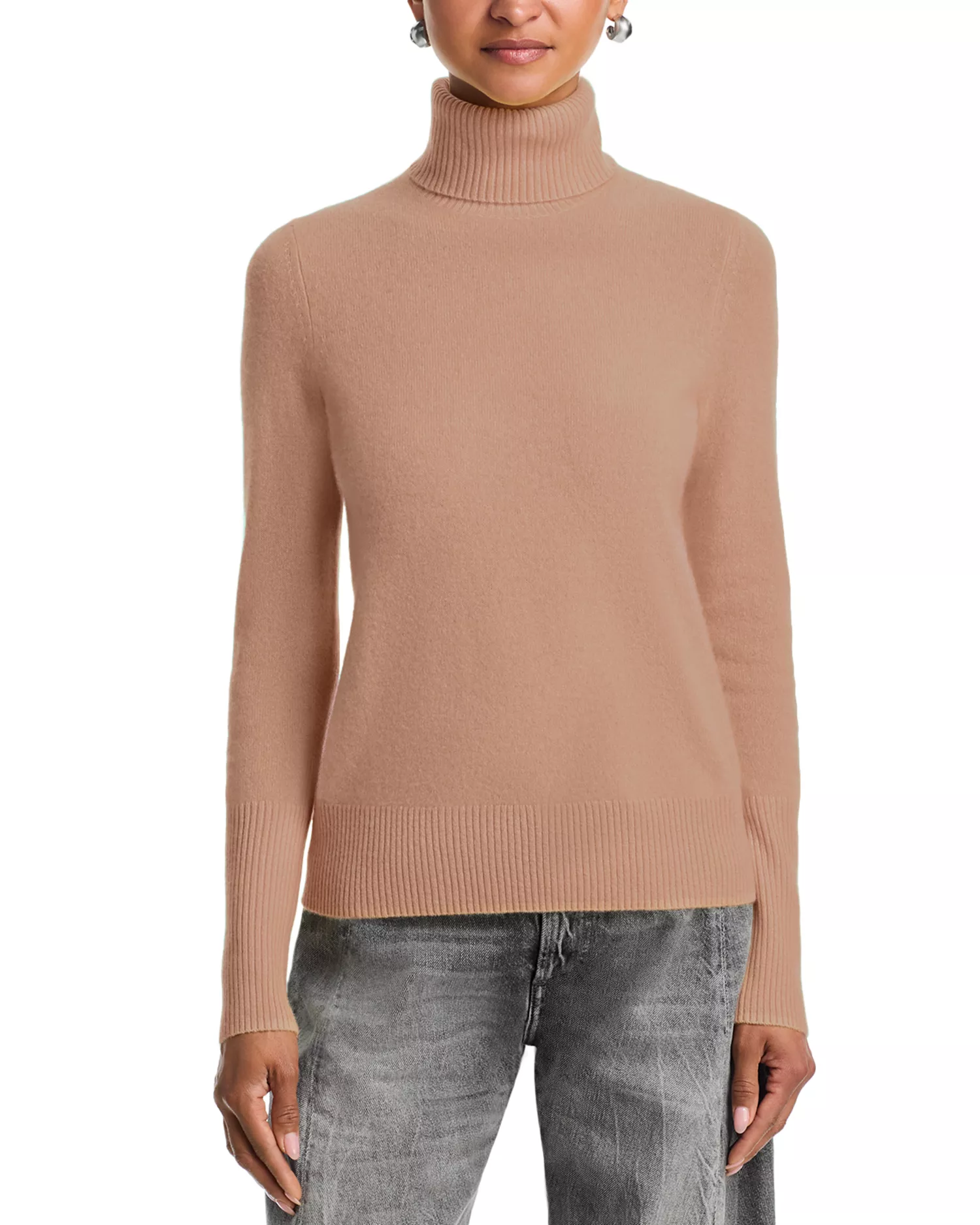 Aqua 100% Cashmere Turtleneck Sweater - Exclusive
