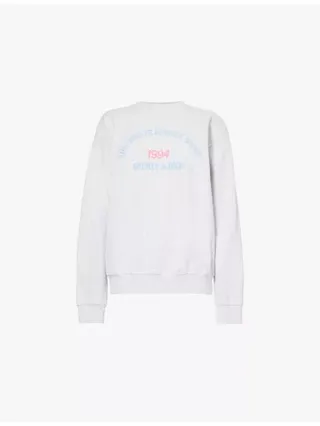 Logo Text-Print Cotton-Blend Sweatshirt