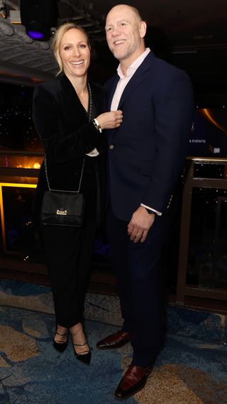 Zara Tindall and Mike Tindall attend the Legends of Rugby Dinner 2025 in aid of Nordoff Robbins at JW Marriott Grosvenor House on February 12, 2025