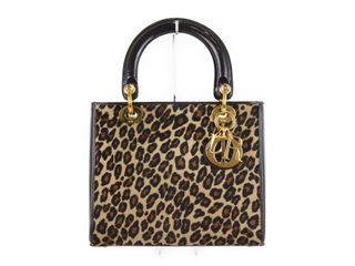 Lady Dior Leopard Handbag 