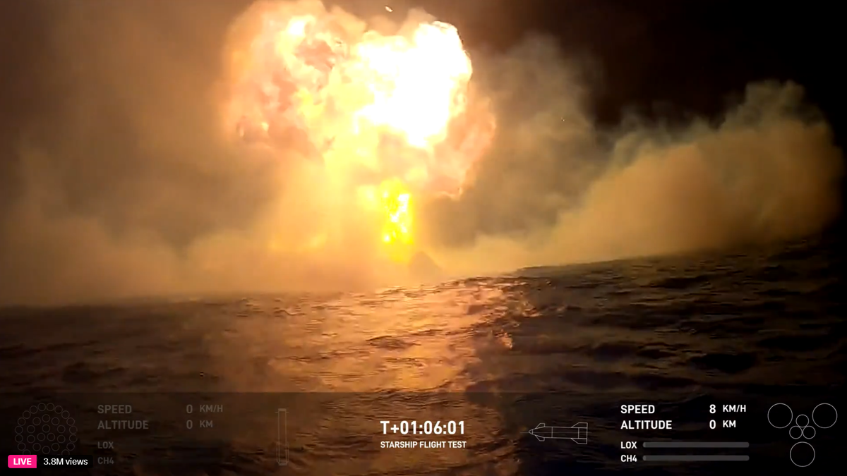 SpaceX's Starship Flight 5 Ship soft-lands in Indian Ocean