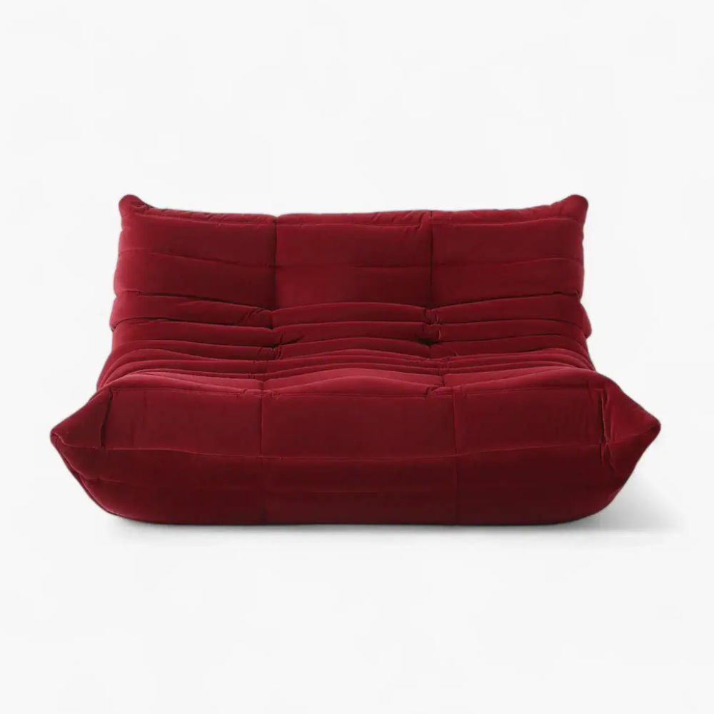 Red boneless sofa