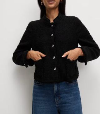 Image of black cropped jacket