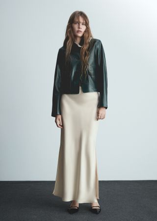 Satin Long Skirt