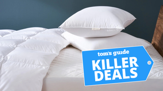 Coyuchi bedding and pillows with killer deals tag