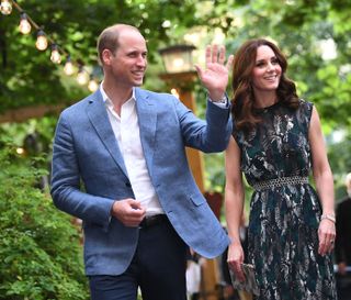 Princess Kate, the Duchess of Cambridge, and Britain's Prince William, Duke of Cambridge arrive for a reception at 'Claerchens Ballhaus' dance hall in Berlin, on the second day of the British royal couple visit to Germany, on July 20, 2017