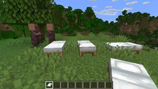 Many beds in Minecraft.