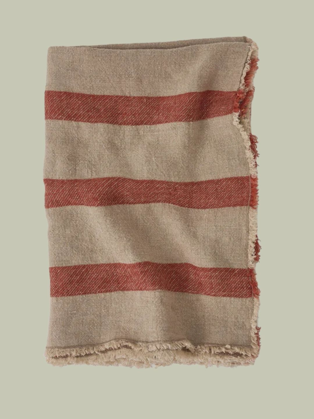 TOAST, Stripe Linen Throw in Aurora/Natural