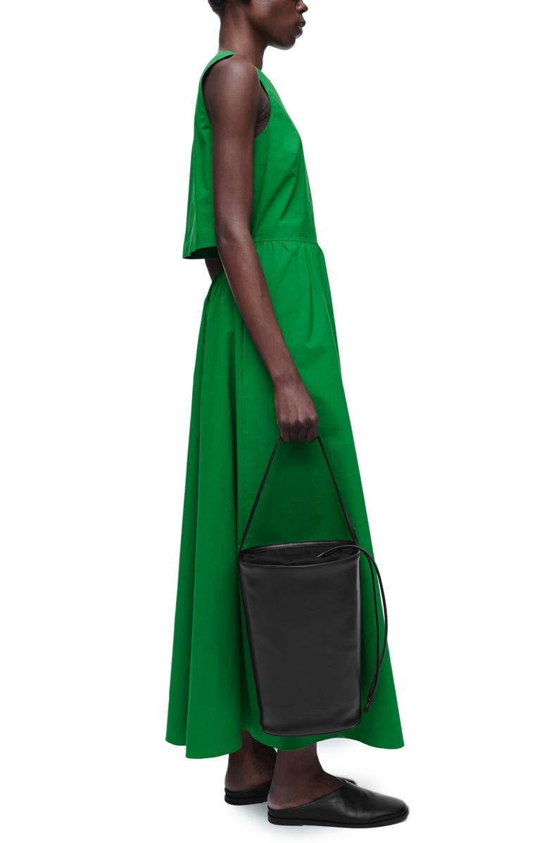 Sleeveless Open Back Cotton Maxi Dress