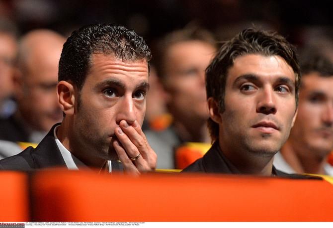 2014 Tour de France winner Vincenzo Nibali and third placed Thibaut Pinot