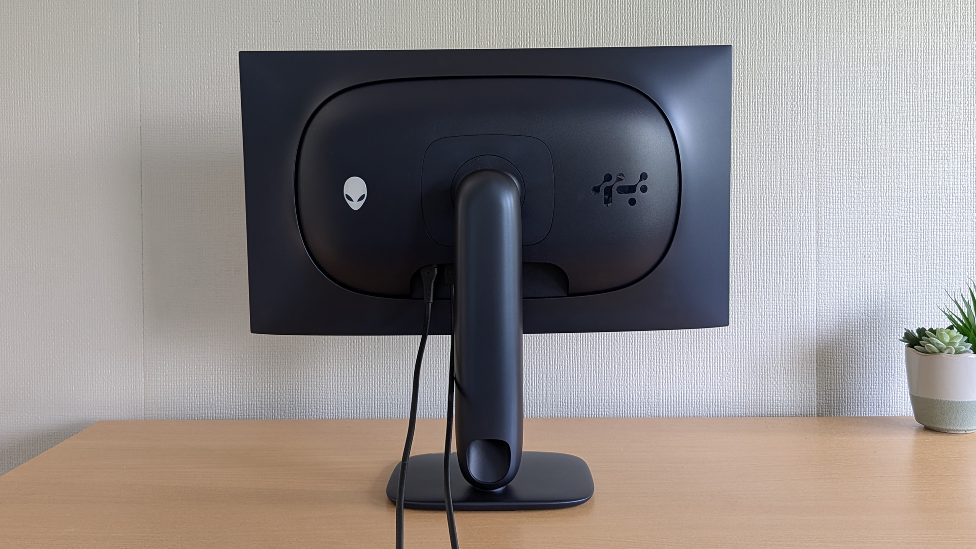 Alienware AW2725Q monitor from the back