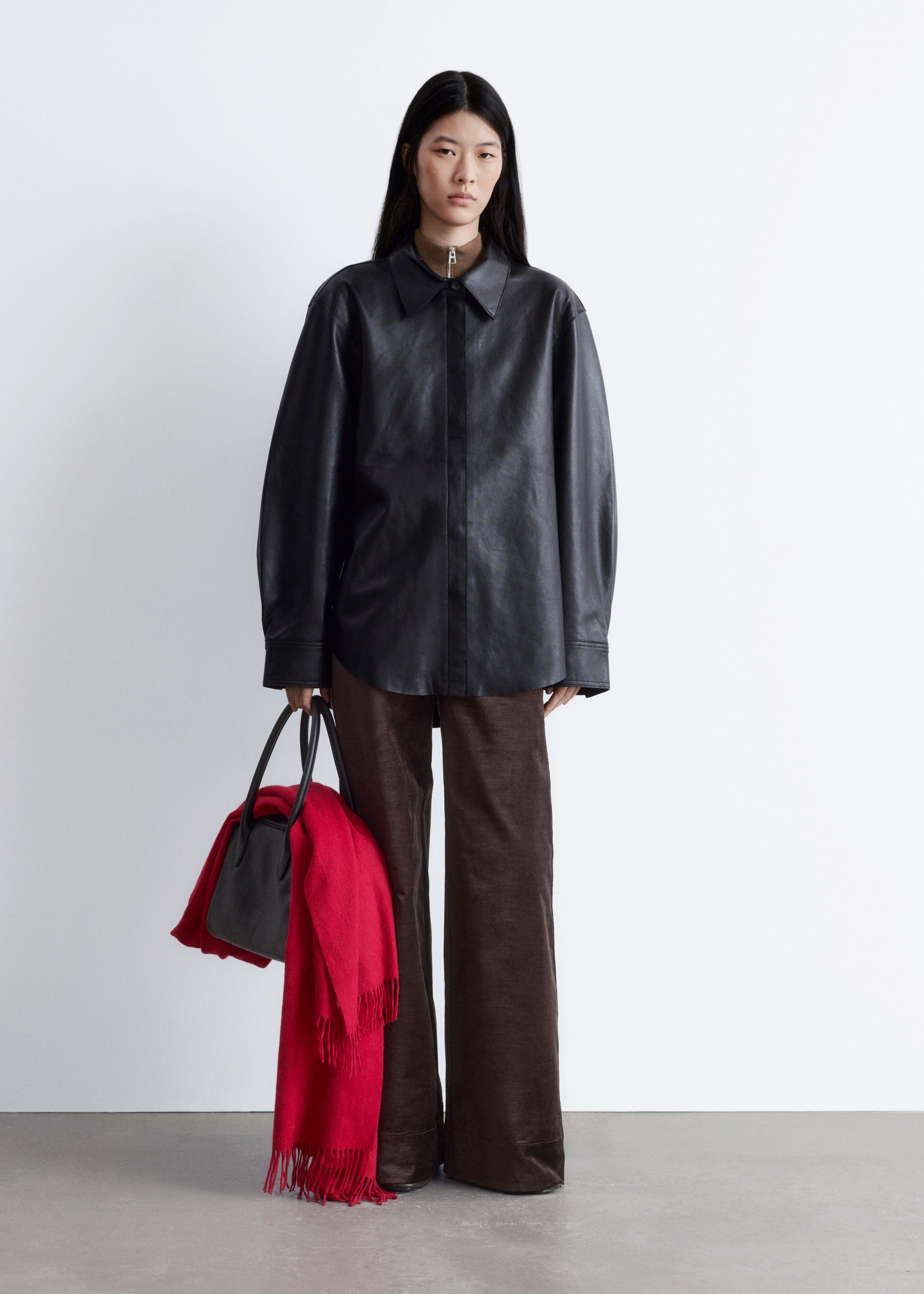 Oversized Leather Shirt