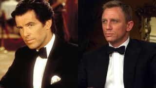 Daniel Craig and Pierce Brosnan in tuxes as 007