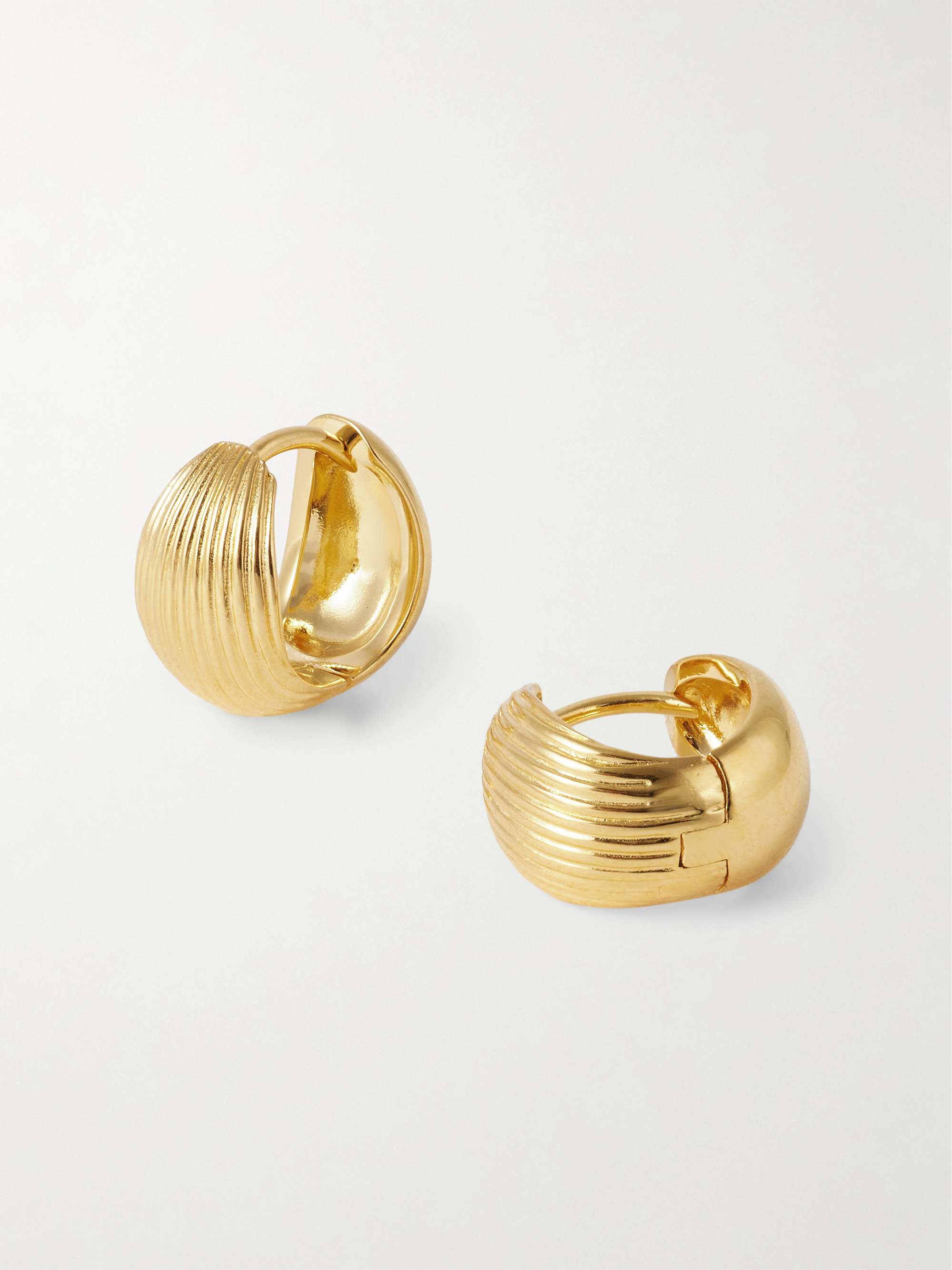 Reversible Gold Vermeil Hoop Earrings