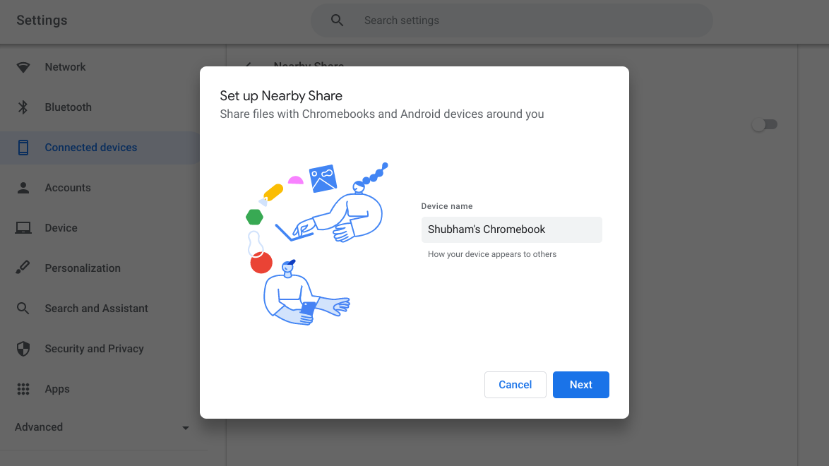 chromebook android file transfer