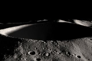 Shackleton crater on the moon